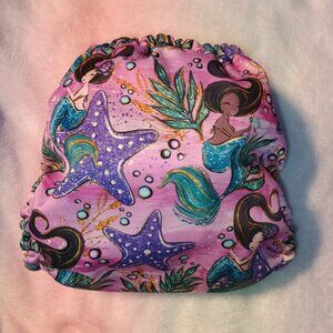 Pink Mermaids & Starfish OS Pocket Cloth Diaper by Mama Koala Cloth Diapers